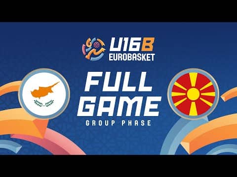 LIVE - Cyprus v North Macedonia | FIBA U16 EuroBasket Division B 2025 | Group Phase