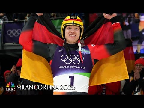 Max Langenhan bursts to men's singles luge gold for Germany | Winter Olympics 2026 | NBC Sports