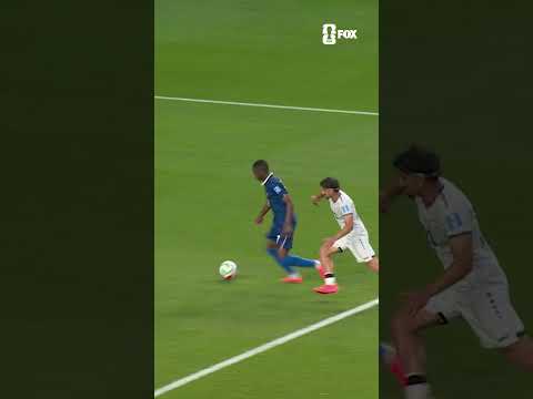 A beautiful connection from Olise and Dembélé to score France's third of the game 🇫🇷