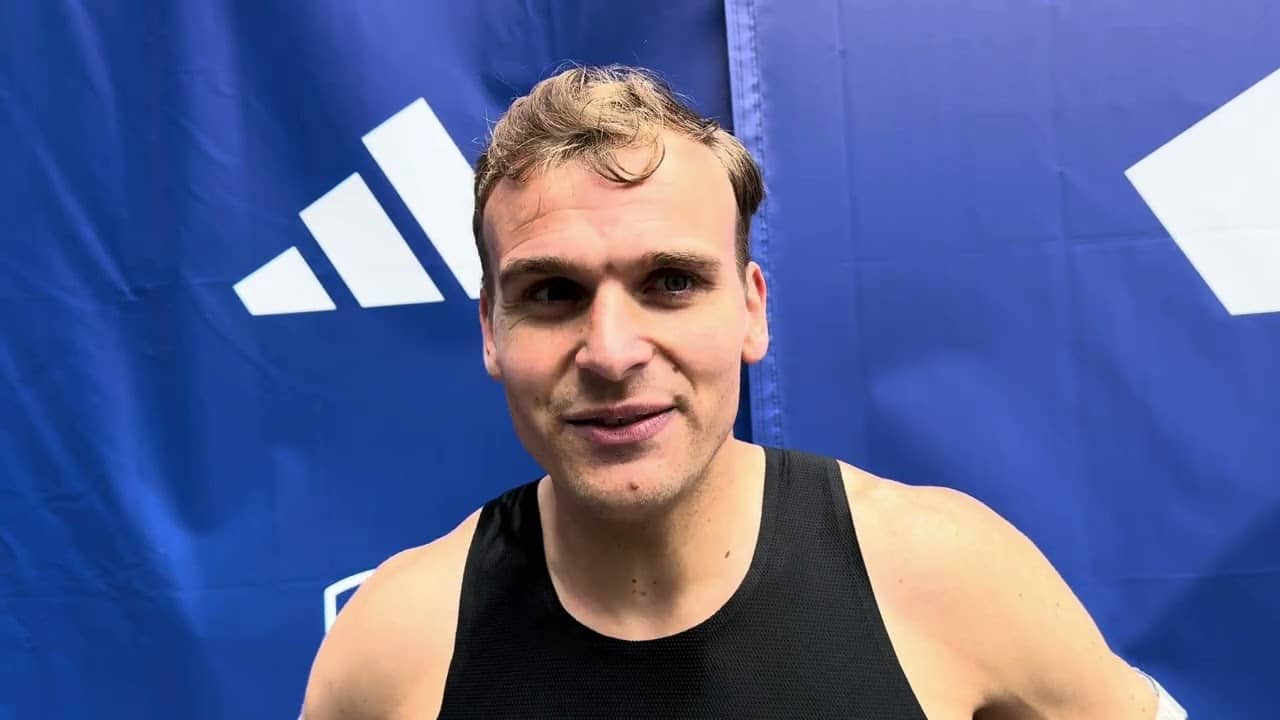Eric Holt pumped to win at 2026 BAA Mile, searching for new contract
