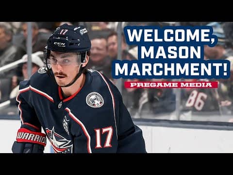 MASON MARCHMENT WILL MAKE BLUE JACKETS DEBUT TONIGHT! 💥💥 Dean Evason & Boone Jenner | Pregame Media