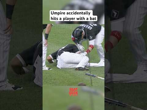 Umpire accidentally throws a bat at Jose Abreu's knee, a breakdown