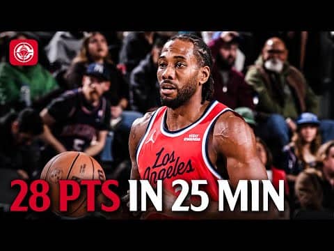 Kawhi Leonard Drops 28 PTS in 25 Minutes vs Nets