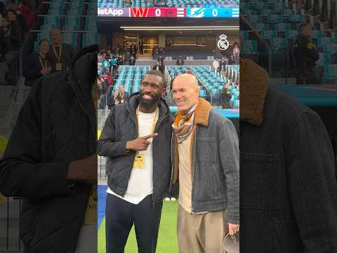 🤩 Special guests at the ​⁠@NFL match! #Zidane #Rudiger #RealMadrid #NFL