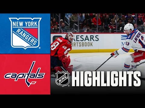 Rangers vs. Capitals | NHL Highlights | December 23, 2025