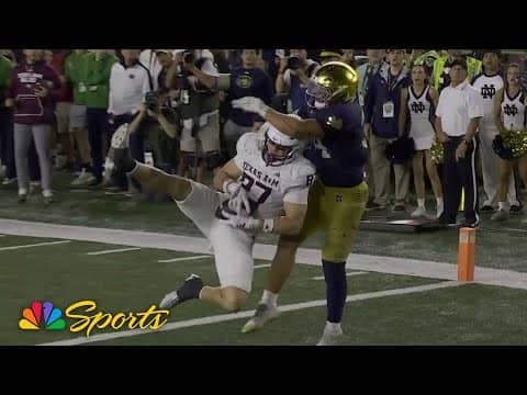 Texas A&M's Nate Boerkircher hauls in GAME-WINNER vs. Notre Dame | NBC Sports