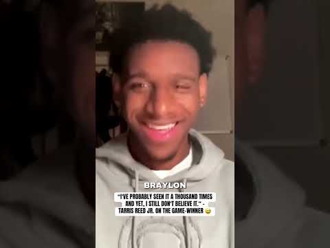 Tarris Reed Jr. can’t believe the shot went in 😳