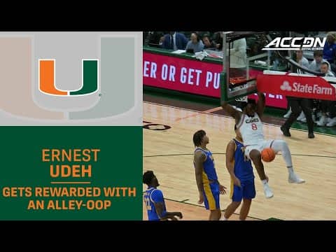 Miami's Ernest Udeh Gets Rewarded For Running In Transition