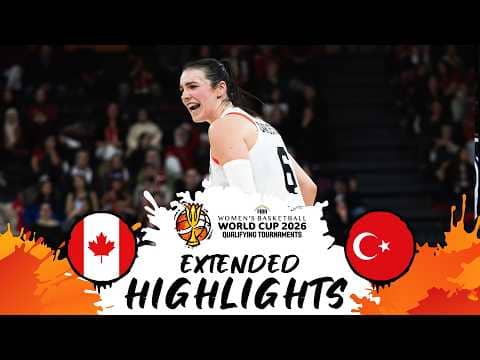 Canada 🇨🇦 v Türkiye 🇹🇷 | Extended Highlights | #FIBAWWC 2026 Qualifying Tournament