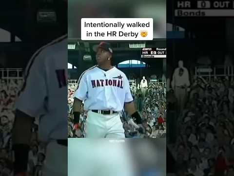 Back when Barry Bonds was intentionally WALKED during the Home Run Derby 🤣 #baseball