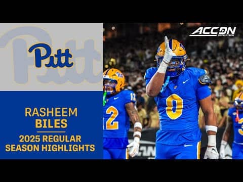 Rasheem Biles 2025 Regular Season Highlights | Pitt Linebacker