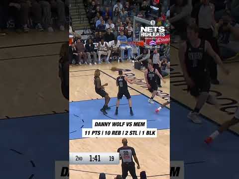 Danny Wolf's first career double-double 📊 #nba #highlights #brooklynnets