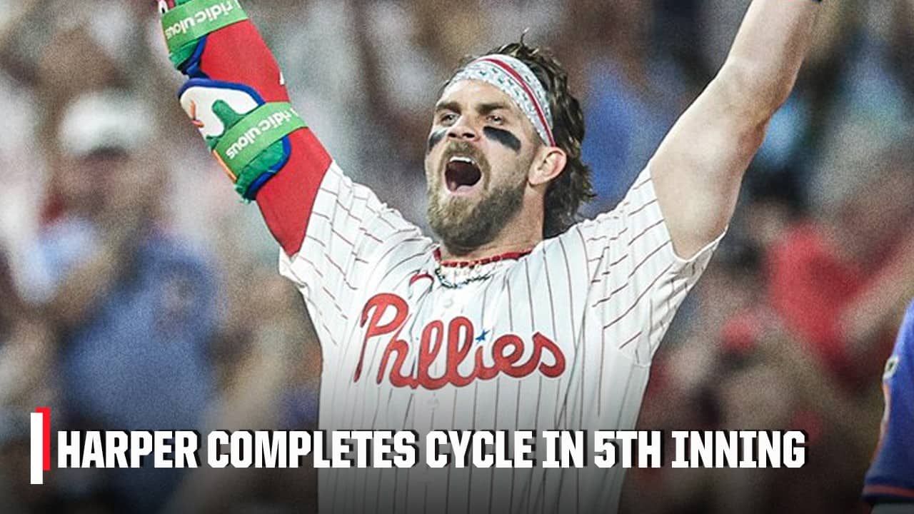 Bryce Harper hits for cycle for the first time | ESPN MLB