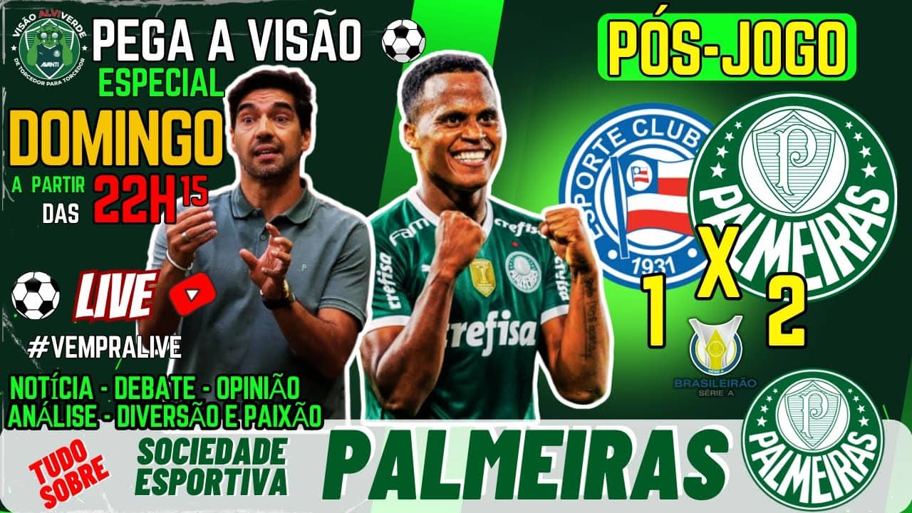 🚨#AOVIVO - LIVE ESPECIAL DE DOMINGO: PÓS-JOGO BAHIA 1X2 PALMEIRAS | SEGUE O LÍDER