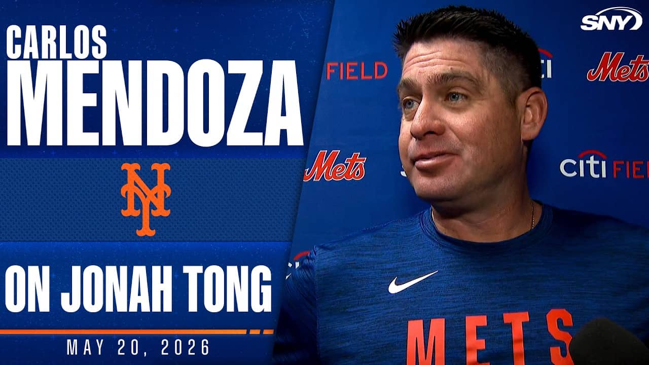 Carlos Mendoza on Jonah Tong's potential to start soon for the Mets: 'He's in play'