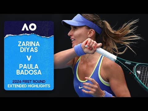 Zarina Diyas v Paula Badosa Extended Highlights | Australian Open 2026 First Round