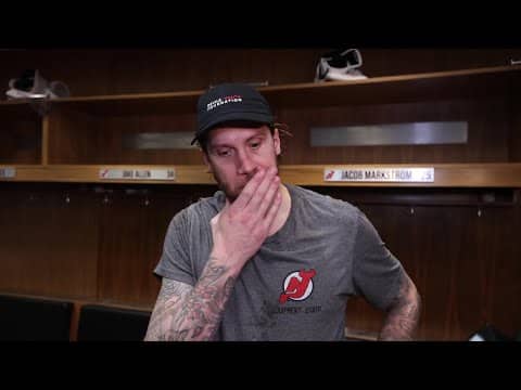 Markstrom, Hischier and Keefe after a 3-0 loss to Vegas