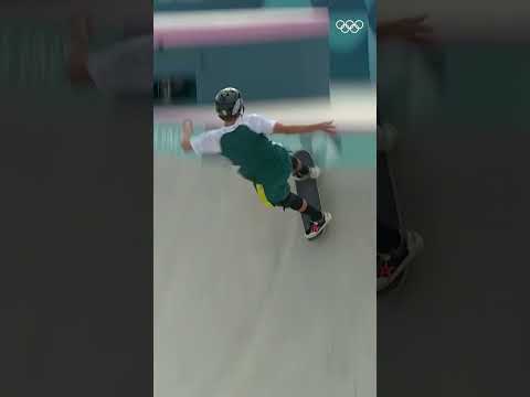 One year ago today, Keegan Palmer’s gold run lit up the park at #Paris2024. 🛹🔥 #Olympics