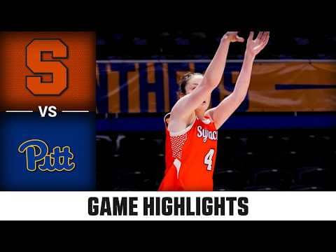 Syracuse vs. Pitt Game Highlights | 2025-26 ACC Women's Basketball