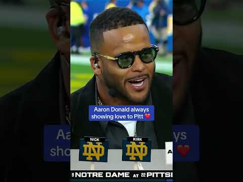 Donald is getting his jersey retired during Pitt’s game against Notre Dame 👏