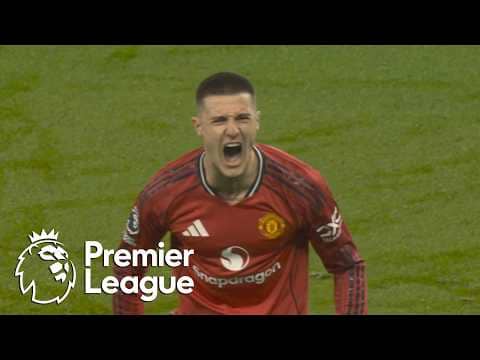 Benjamin Sesko slots home Manchester United's opener against Everton | Premier League | NBC Sports