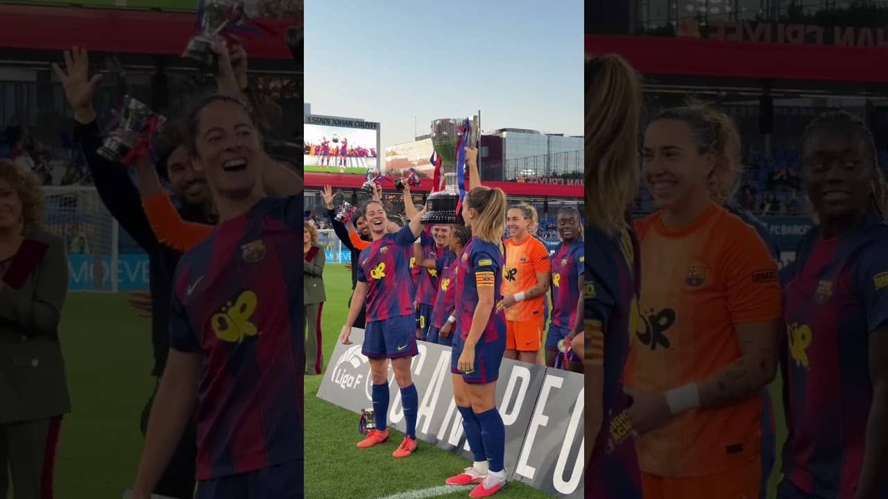 Ben amunt, campiones! 🏆 #fcbarcelona #football #shorts #fcbfemeni