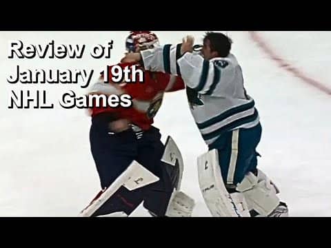 Review of January 19th NHL Games