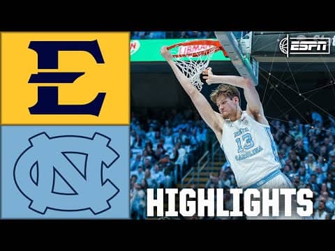 East Tennessee State Buccaneers vs. North Carolina Tar Heels | Full Game Highlights | ESPN CBB