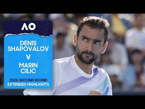 Denis Shapovalov v Marin Cilic Extended Highlights | Australian Open 2026 Second Round