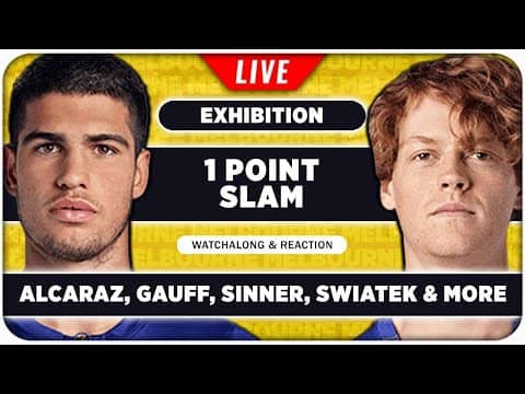 1 POINT SLAM 2026 • ALCARAZ, GAUFF, SINNER, SWIATEK, OSAKA • LIVE Tennis Watchalong