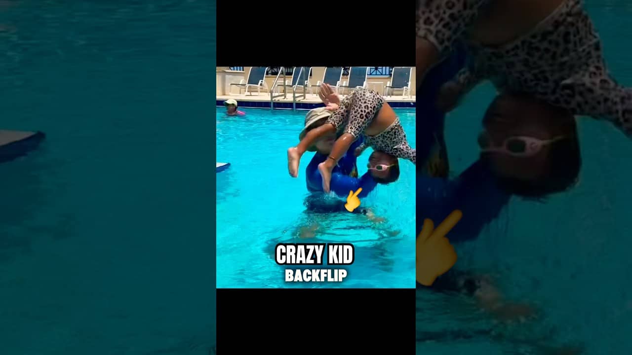 Backflips help Kids Learn how to Swim