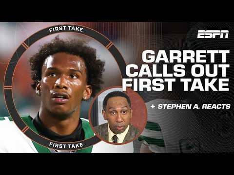 Stephen A. responds to Garrett Wilson's tweet 🗣️ ‘Organizationally you’re TRASH!’ | First Take