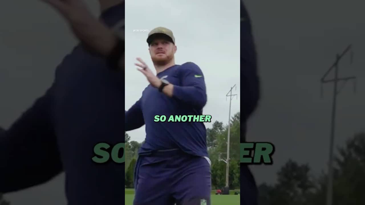 Sam Darnold explains the throwing mechanics he’s been working on to avoid an arm injury