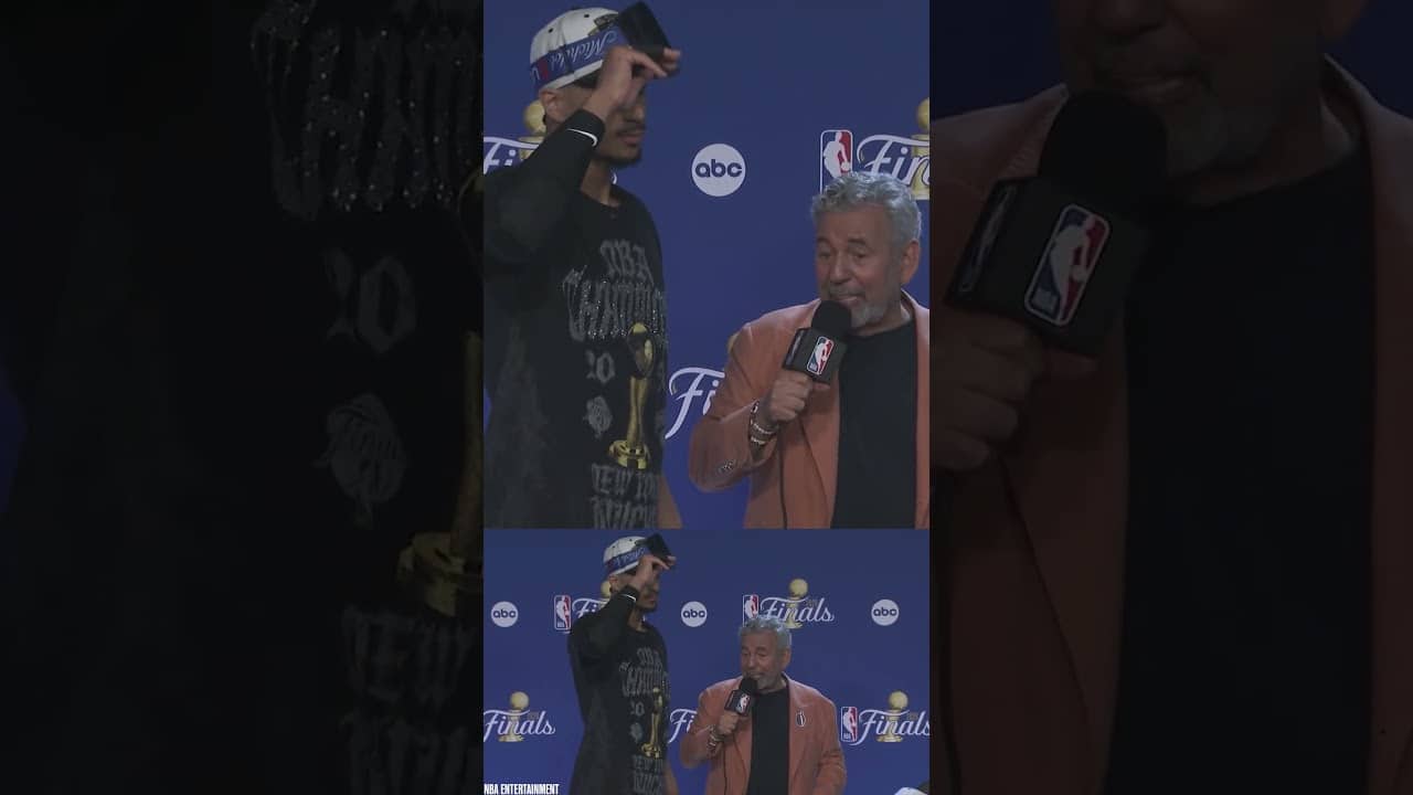 James Dolan interrupts Josh Hart's press conference to implore New Yorkers to be safe tonight 🫂