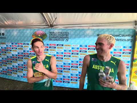 Olli Hoare And Jack Anstey After Australia Win Relay Gold At 2026 World Cross Country Championships 
