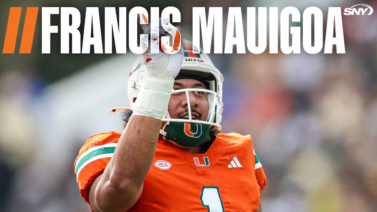 Francis Mauigoa 2025 Season Highlights | Miami OL | 2026 Giants 1st Round Pick