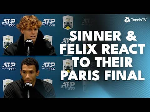 Jannik Sinner & Felix Auger-Aliassime React To Their Paris Final 🎙️