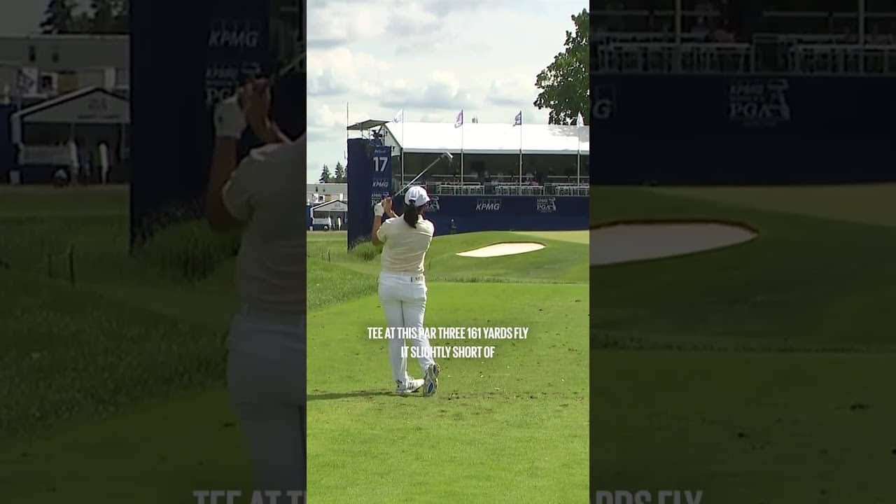 INCHES from a hole-in-one! 🤩