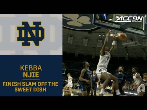 ND's Jalen Haralson Hooks Up Kebba Njie For The Flush