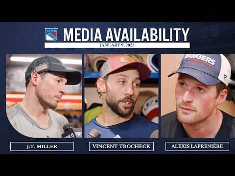 NYR Practice: J.T. Miller, Vincent Trocheck and Alexis Lafrenière Media Availability | Jan. 9, 2025