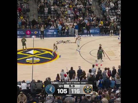 🚨 NUGGETS TAKE GAME ONE AGAINST THE TIMBERWOLVES