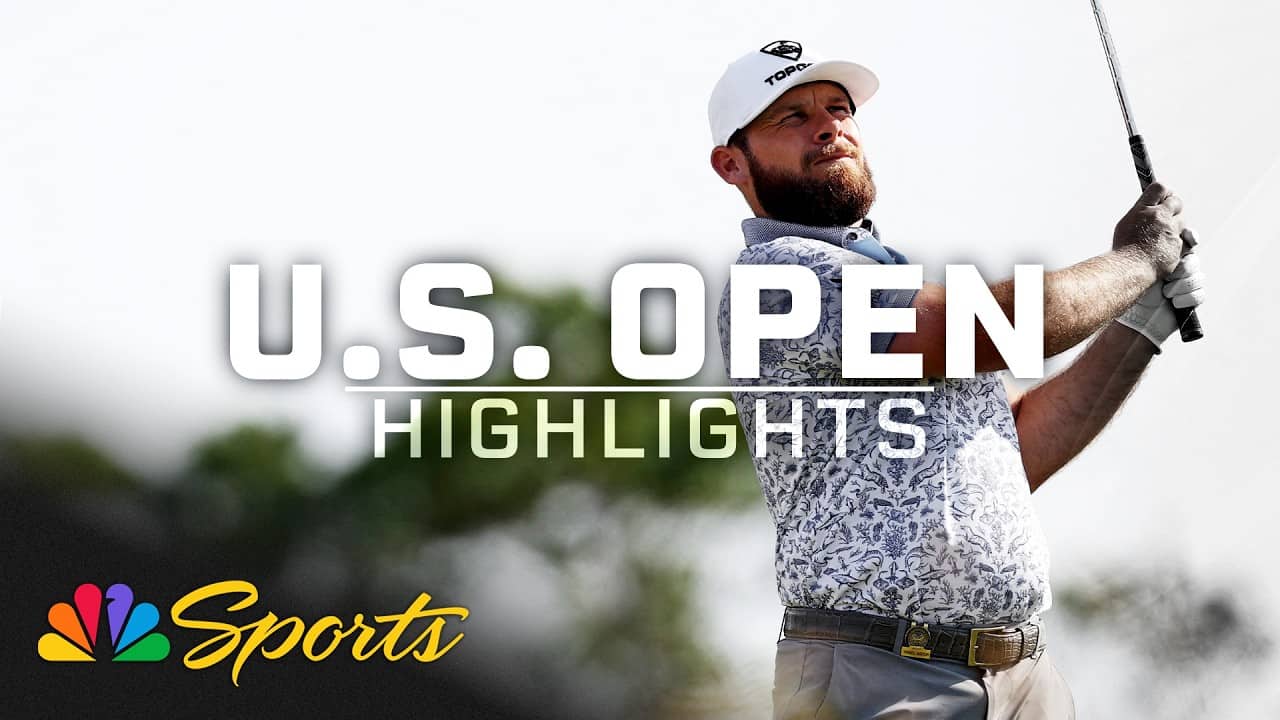 Tyrrell Hatton sinks the hole-out eagle and cracks a smile | 2026 U.S. Open | Golf on NBC Sports
