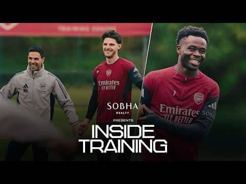 Saka, Rice & Eze shooting practice 🎯 | INSIDE TRAINING | Ready for Atleti l Champions League