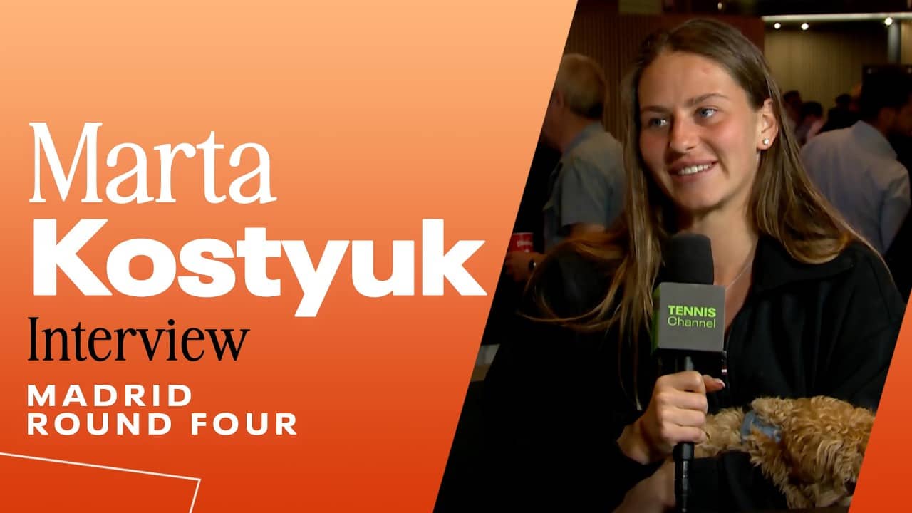 Marta Kostyuk brings Chich to the Desk 🐶 | 2026 Madrid