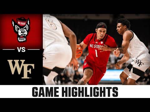 NC State vs. Wake Forest Game Highlights | 2025-26 ACC Men's Basketball