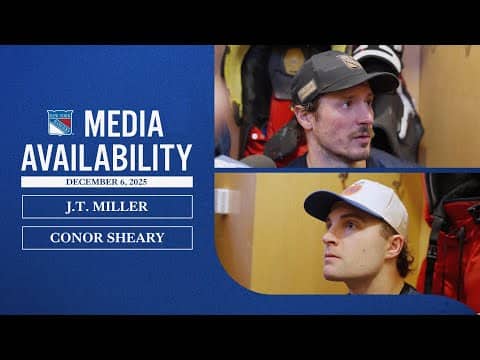 NYR vs COL: J.T. Miller and Conor Sheary Postgame Media Availability | Dec. 6, 2025