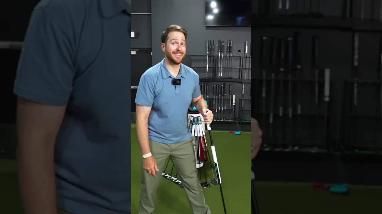 Why does nobody know how to actually hold a broomstick putter? #embersgolf #golf #golfshorts #putter