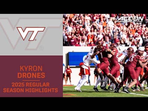 Kyron Drones 2025 Regular Season Highlights |  Virginia Tech Quarterback