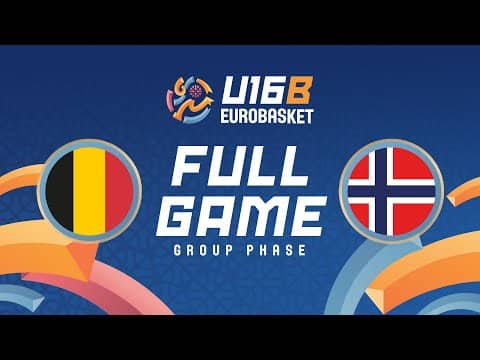 LIVE - Belgium v Norway | FIBA U16 EuroBasket Division B 2025 | Group Phase