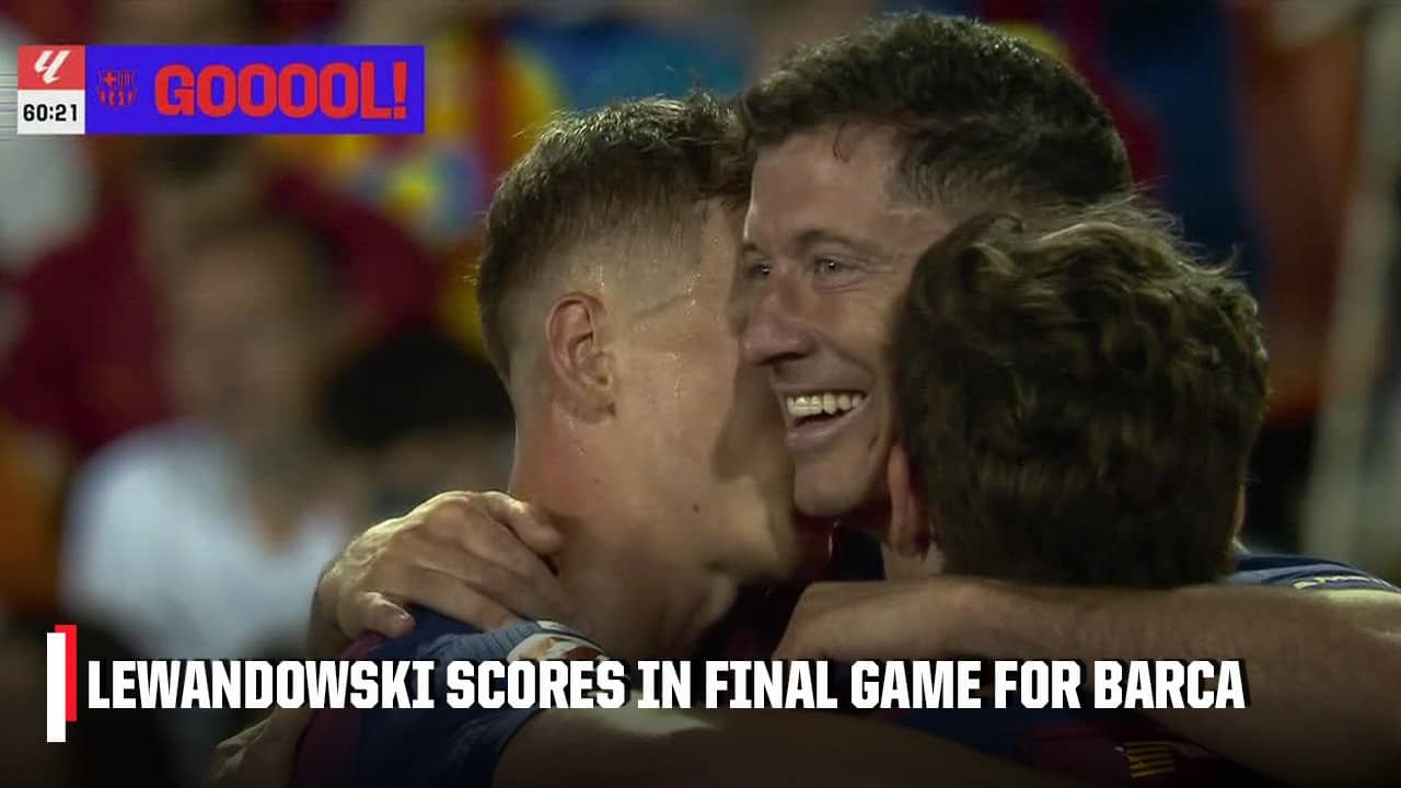Robert Lewandowski scores in his final game for Barcelona 🙌 | ESPN FC